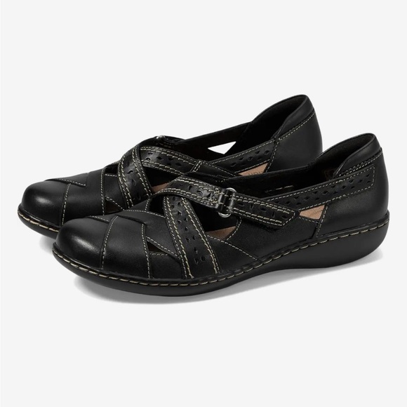 Clarks Ashland Spin Q Strappy Shoes Black - Picture 7 of 7